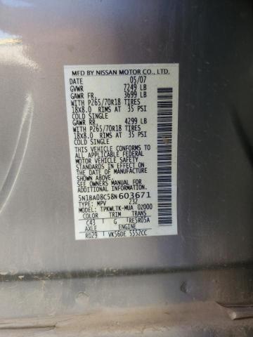 2008 NISSAN ARMADA SE #3290400758