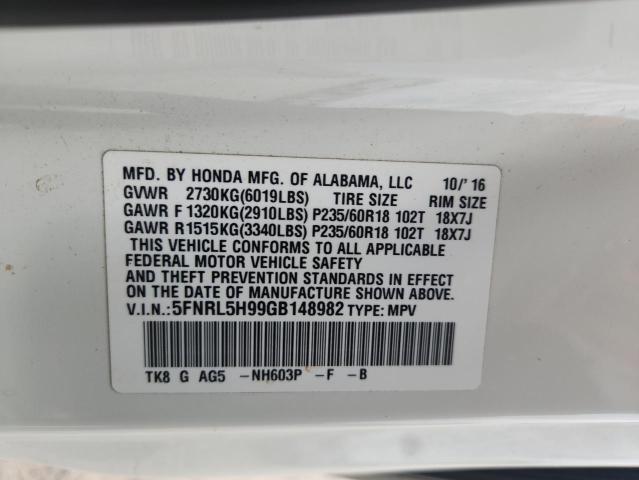 2016 HONDA ODYSSEY TO #3286855211