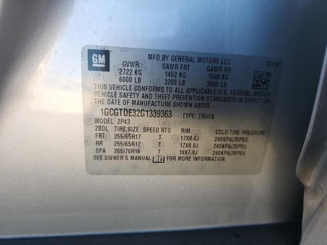 2016 CHEVROLET COLORADO Z - 1GCGTDE32G1339363