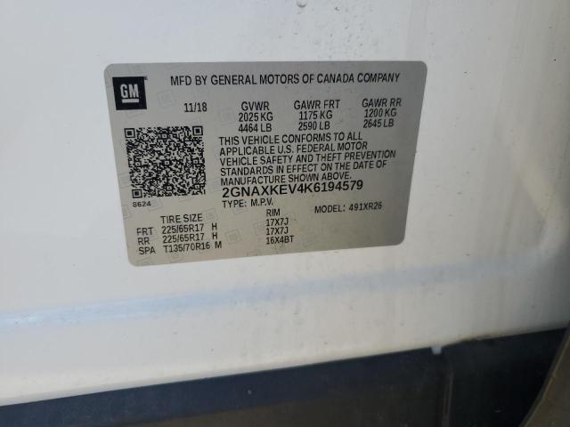 2019 CHEVROLET EQUINOX LT - 2GNAXKEV4K6194579