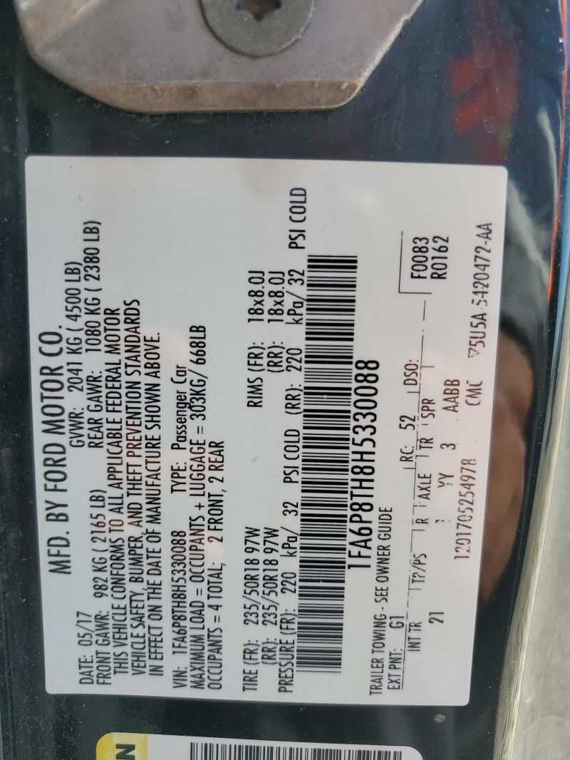 2017 FORD MUSTANG #3296530346