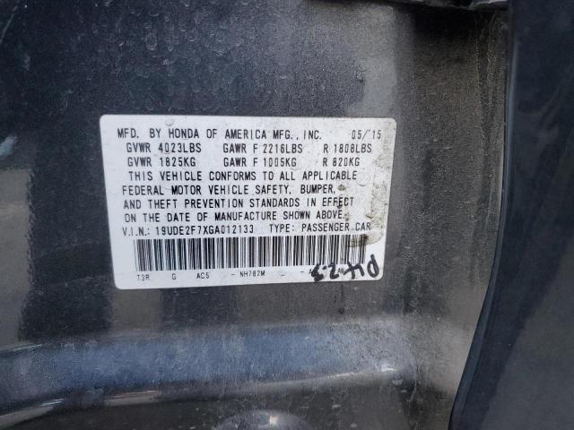 2016 ACURA ILX PREMIU 19UDE2F7XGA012133