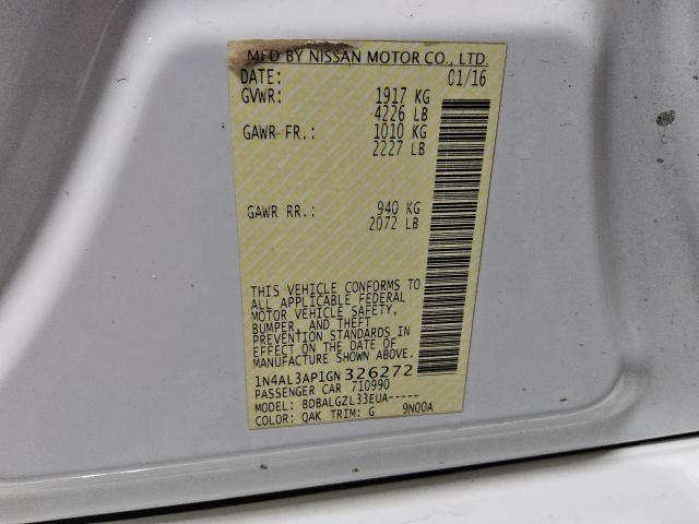 2016 NISSAN ALTIMA 2.5 - 1N4AL3AP1GN326272