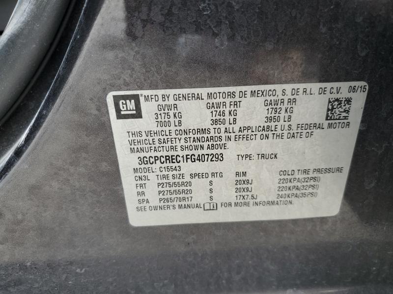 2015 CHEVROLET SILVERADO - 3GCPCREC1FG407293