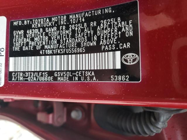 2015 TOYOTA CAMRY XSE - 4T1BK1FK5FU556965