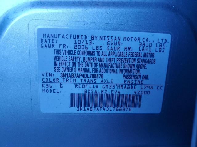 2013 NISSAN SENTRA S #3294357894