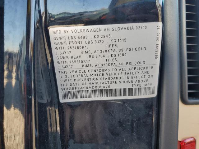 2010 VOLKSWAGEN TOUAREG V6 - WVGBF7A99AD003479