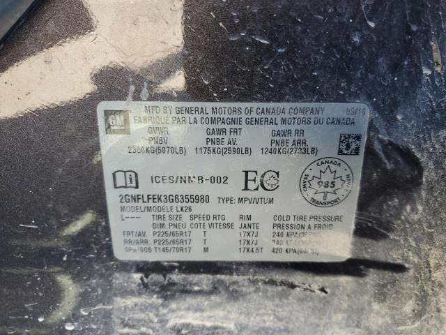 2016 CHEVROLET EQUINOX LT #3284817541