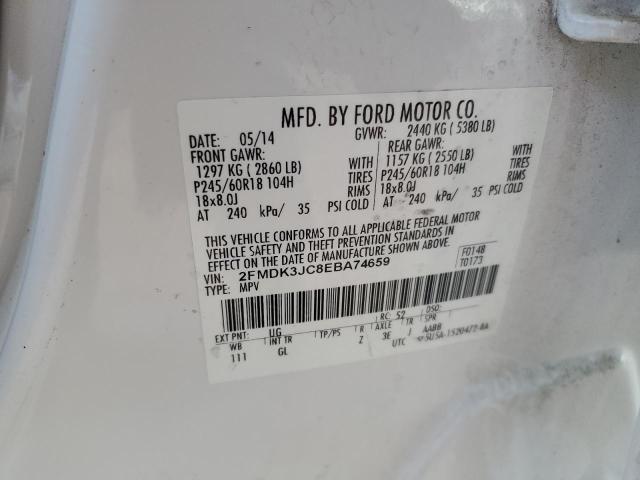 2014 FORD EDGE SEL - 2FMDK3JC8EBA74659