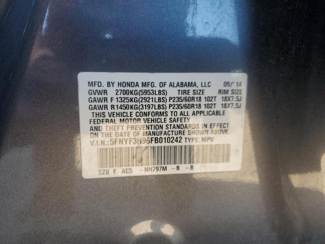 2015 HONDA PILOT TOUR - 5FNYF3H96FB010242