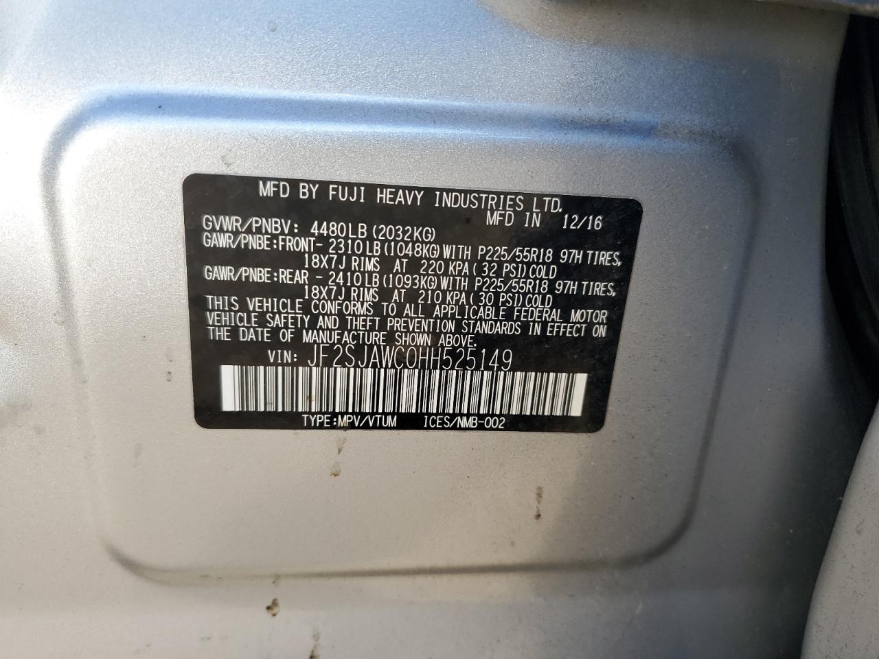 SUBARU FORESTER 2.5I TOURING