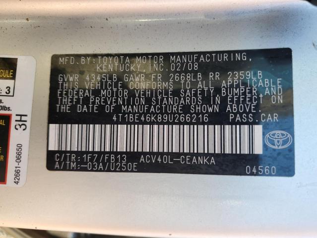 2009 TOYOTA CAMRY BASE #3305462084
