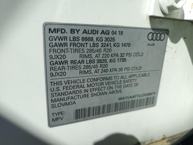 2018 AUDI Q7 PRESTIG - WA1VAAF72JD038878