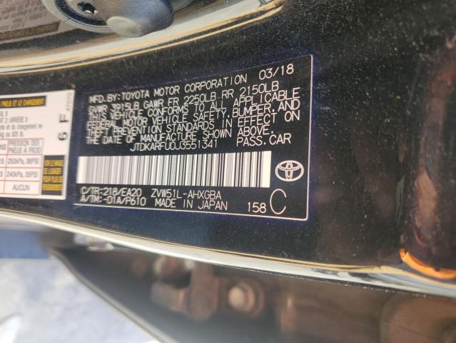 2018 TOYOTA PRIUS JTDKARFU0J3551341