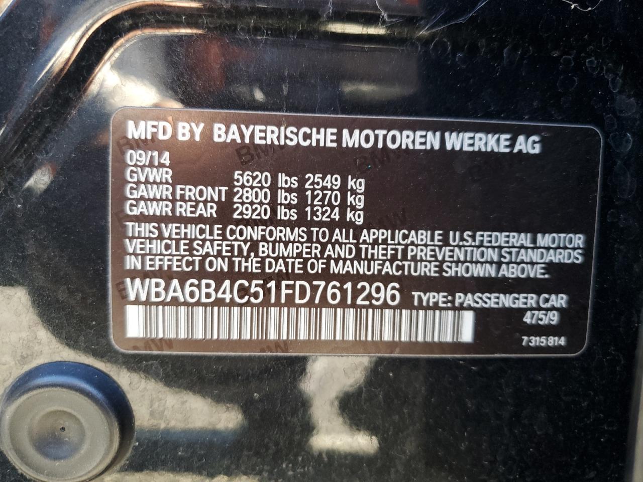 BMW 6 SERIES XI GRAN COUPE