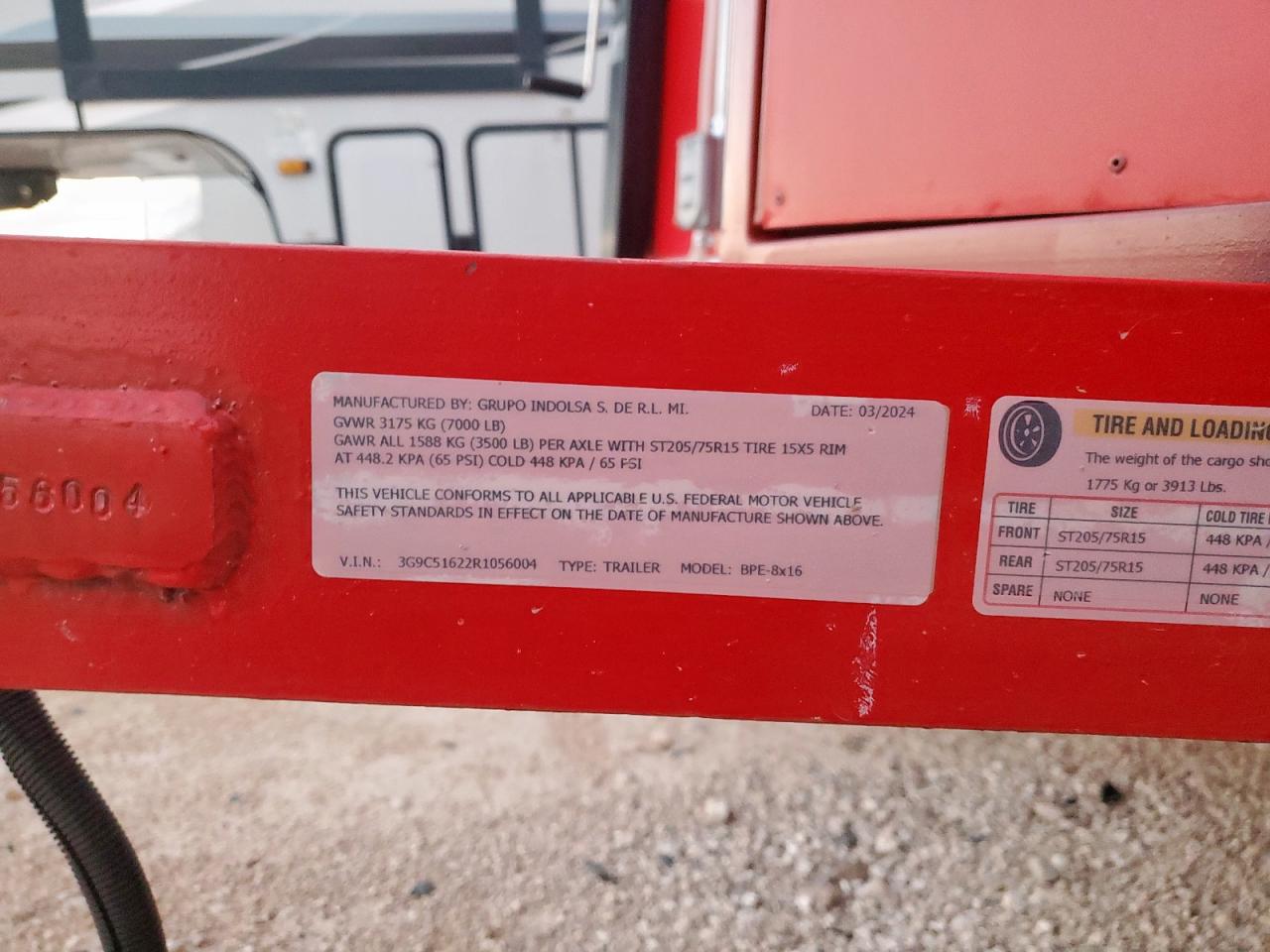 Lot #3284688330 2024 TRA UNKNOWN