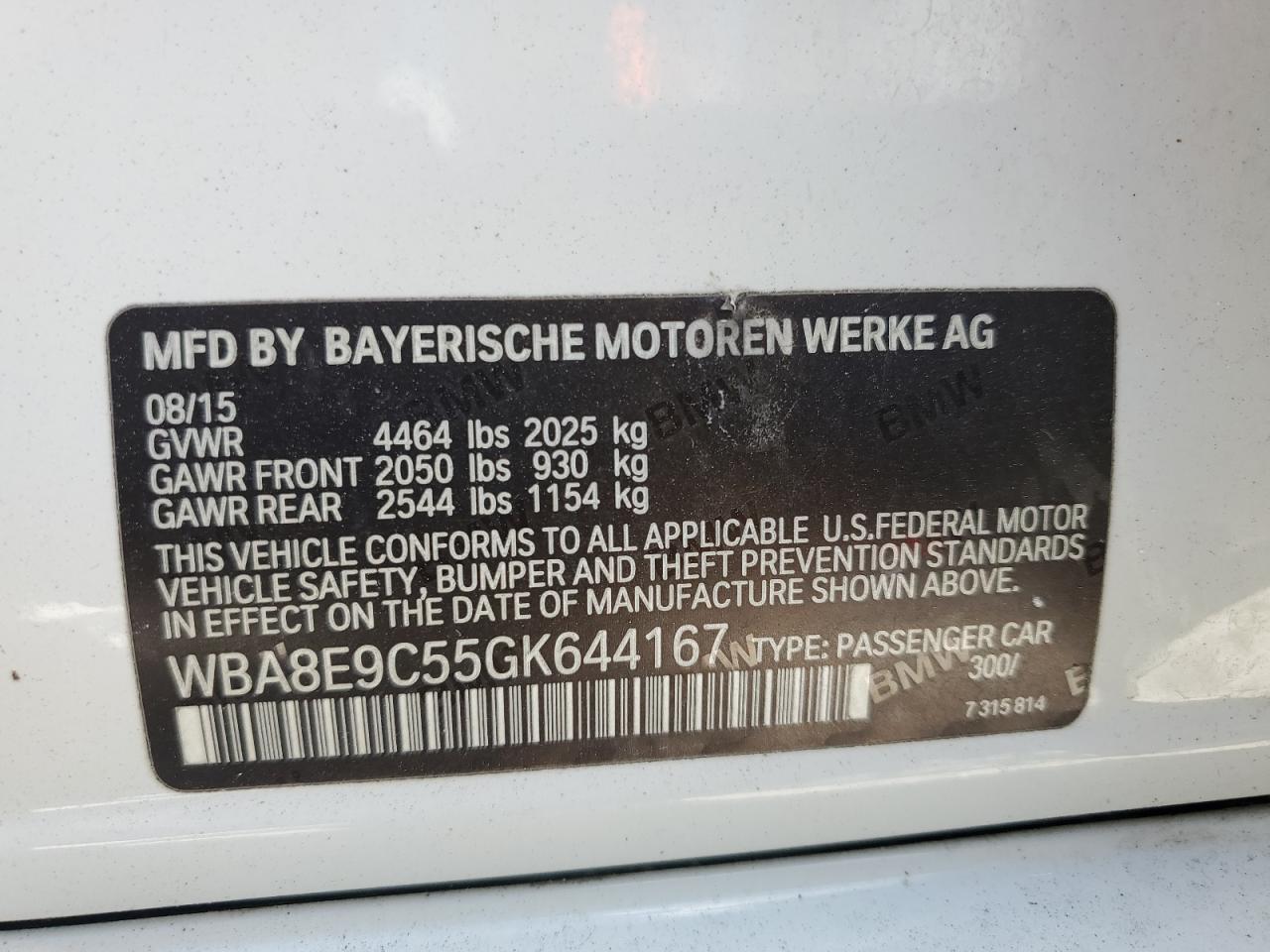 BMW 3 SERIES I SULEV