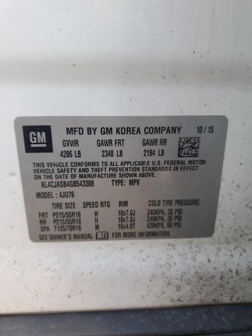 2016 BUICK ENCORE - KL4CJASB4GB543388