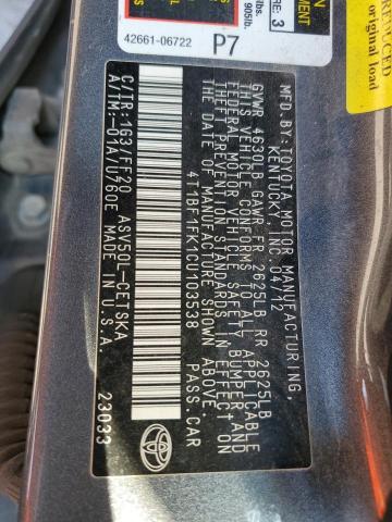 2012 TOYOTA CAMRY BASE #3291322148