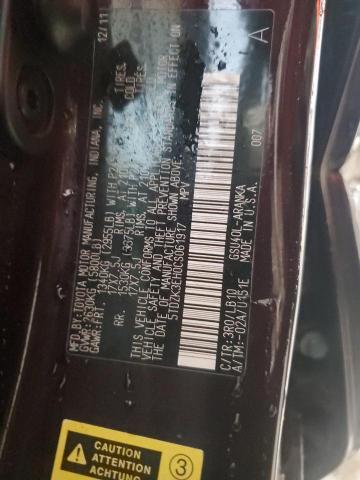 2012 TOYOTA HIGHLANDER - 5TDZK3EH0CS061917