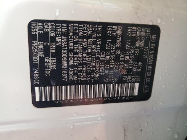 2021 NISSAN ROGUE PLAT #3301710396