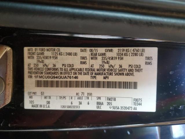 2016 FORD ESCAPE SE - 1FMCU0G94GUA76146