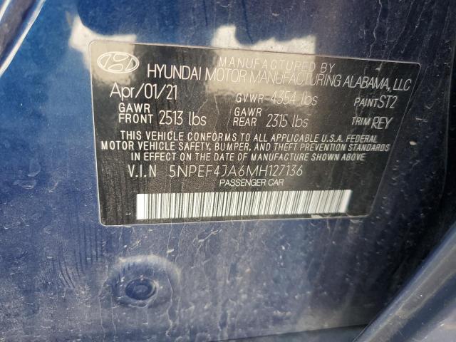 2021 HYUNDAI SONATA SEL - 5NPEF4JA6MH127136