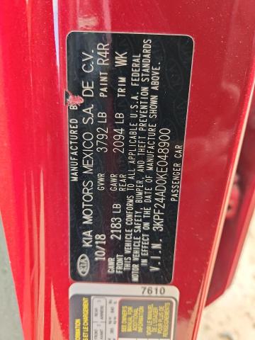 2019 KIA FORTE FE #3282531875