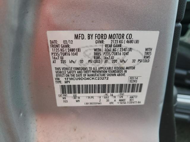 2012 FORD ESCAPE XLT - 1FMCU9DG4CKC23272
