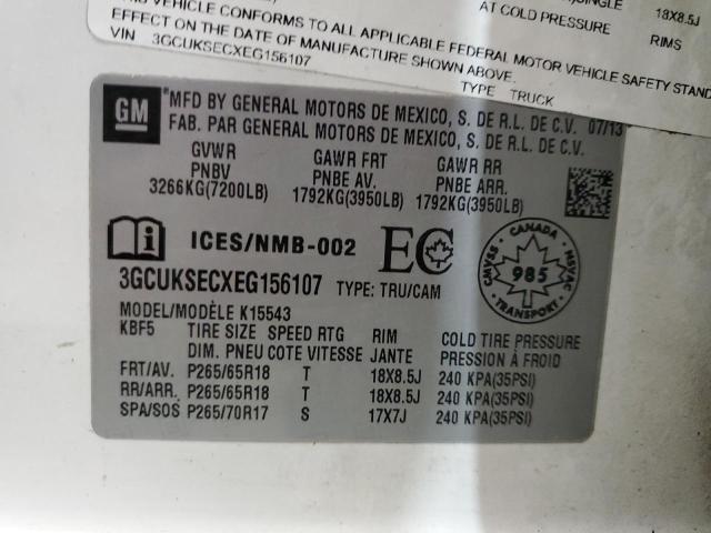 2014 CHEVROLET SILVERADO - 3GCUKSECXEG156107