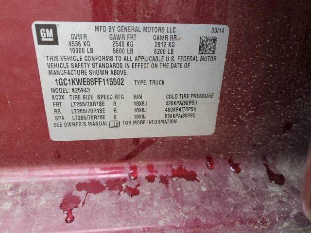 2015 CHEVROLET SILVERADO K2500 HEAVY DUTY LTZ - 1GC1KWE88FF115502