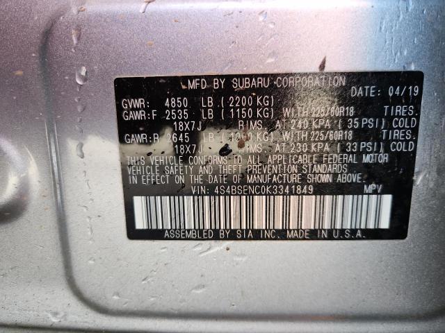 2019 SUBARU OUTBACK 3. #3281980081