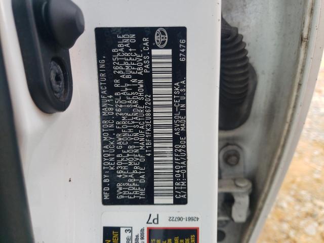 2014 TOYOTA CAMRY L #3286683310