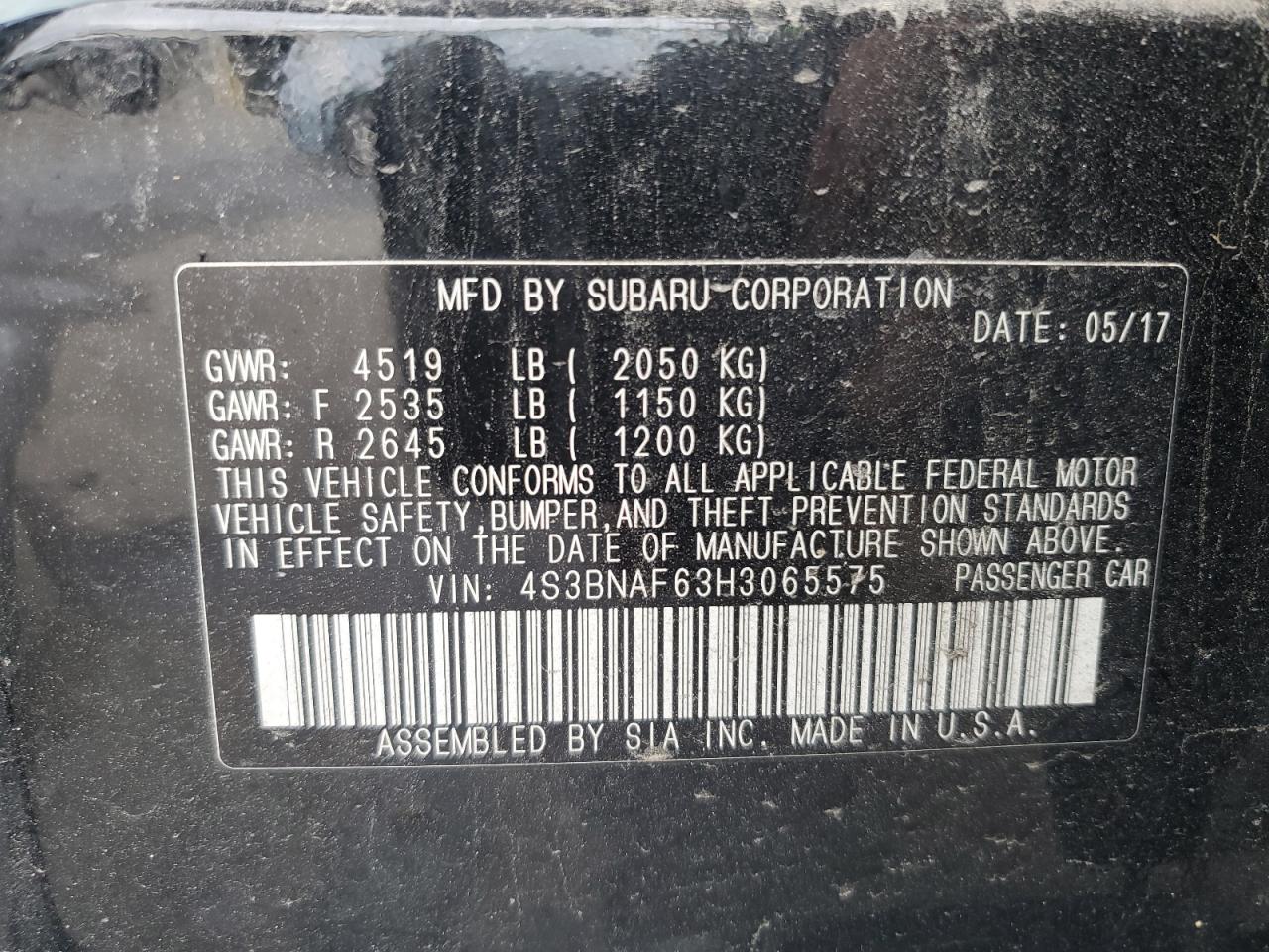 SUBARU LEGACY 2.5I PREMIUM