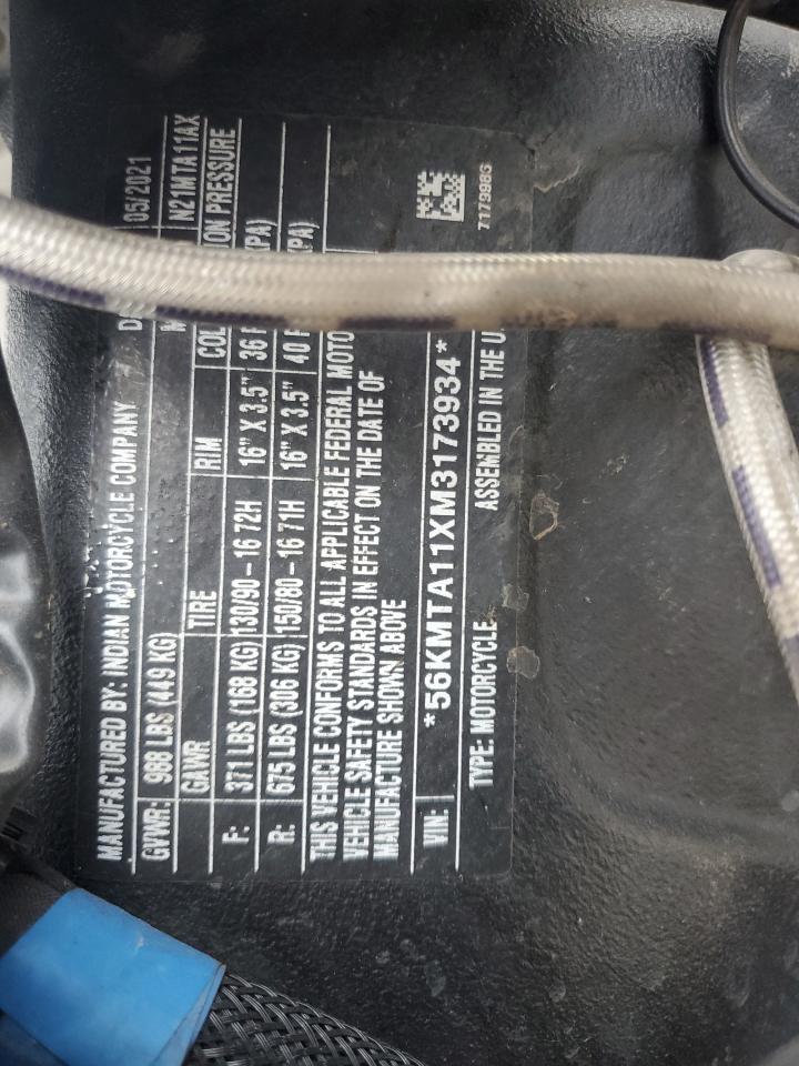 Lot #3297162516 2021 INDIAN MOTORCYCLE CO. SCOUT BOBB