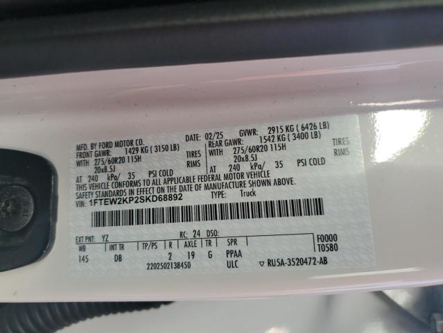 2025 FORD F150 STX - 1FTEW2KP2SKD68892