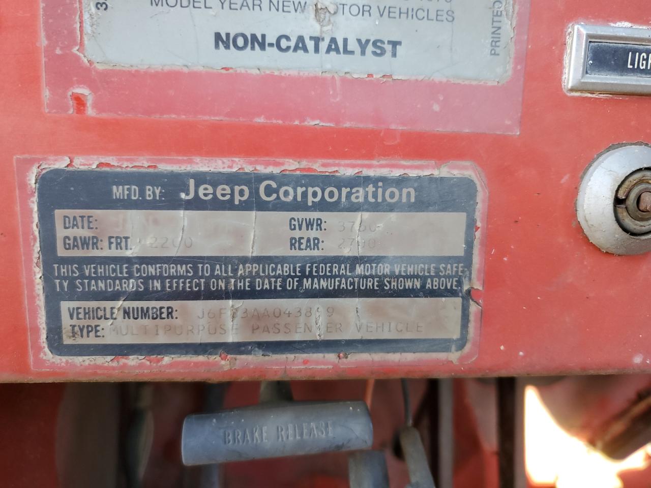 Lot #3290234202 1976 JEEP CJ-5