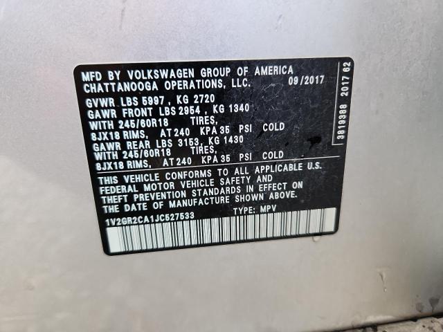 2018 VOLKSWAGEN ATLAS S - 1V2GR2CA1JC527533