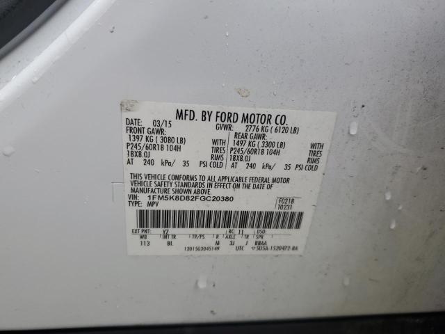 2015 FORD EXPLORER X - 1FM5K8D82FGC20380