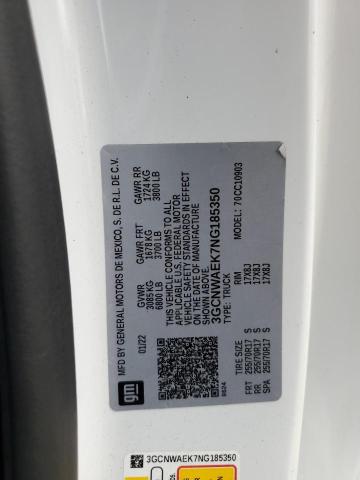 2022 CHEVROLET SILVERADO - 3GCNWAEK7NG185350