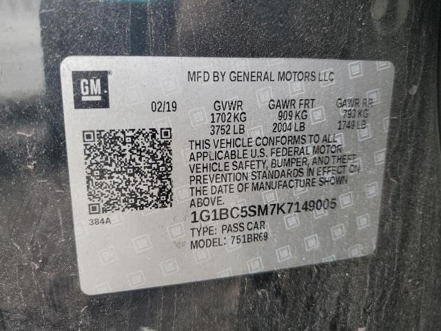 2019 CHEVROLET CRUZE LS - 1G1BC5SM7K7149005