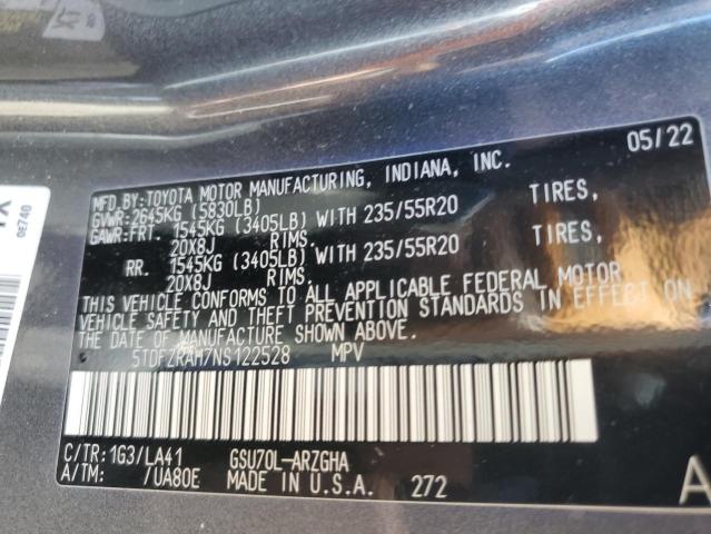 2022 TOYOTA HIGHLANDER #3277166942