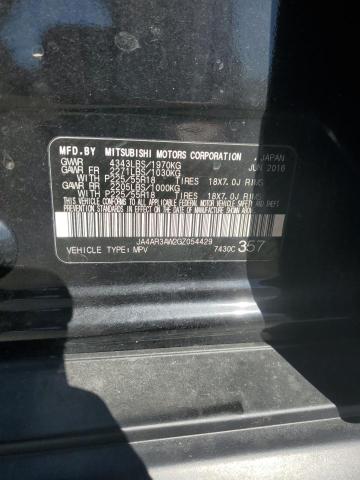 2016 MITSUBISHI OUTLANDER JA4AR3AW2GZ054429