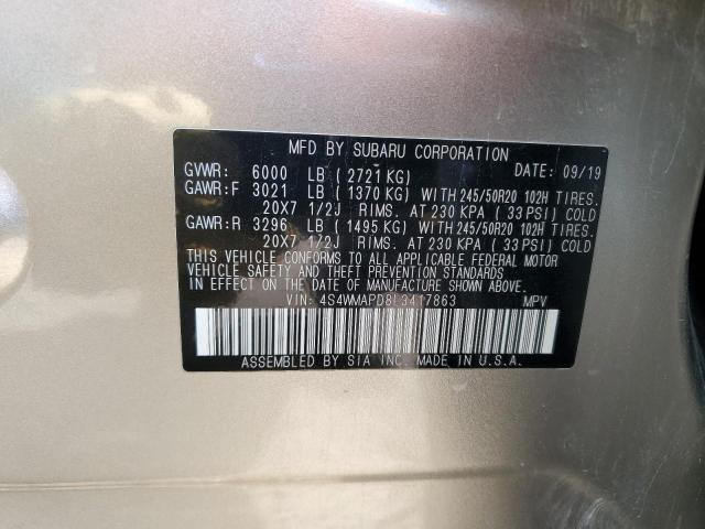 2020 SUBARU ASCENT LIMITED 4S4WMAPD8L3417863