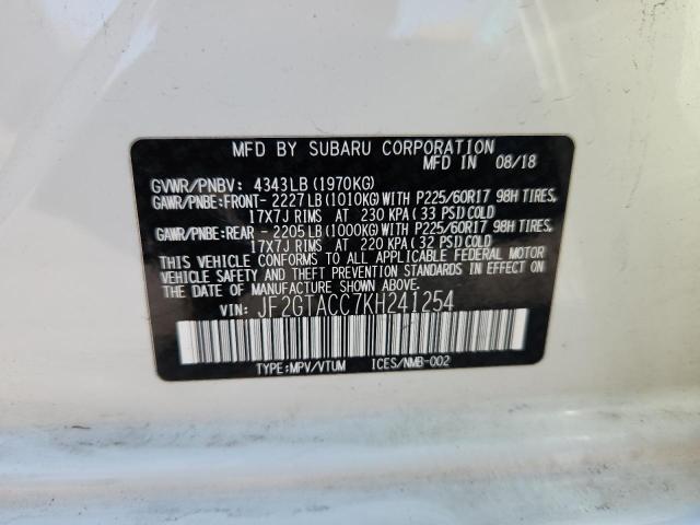 2019 SUBARU CROSSTREK - JF2GTACC7KH241254