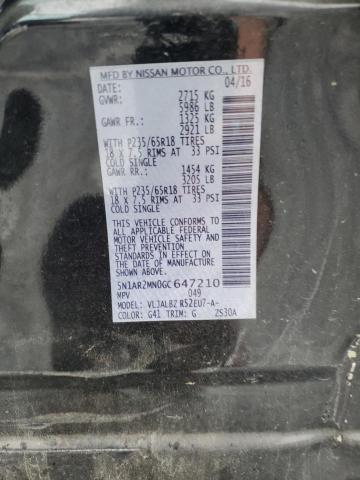 2016 NISSAN PATHFINDER - 5N1AR2MN0GC647210