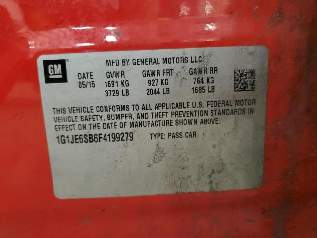 2015 CHEVROLET SONIC LTZ #3281410017