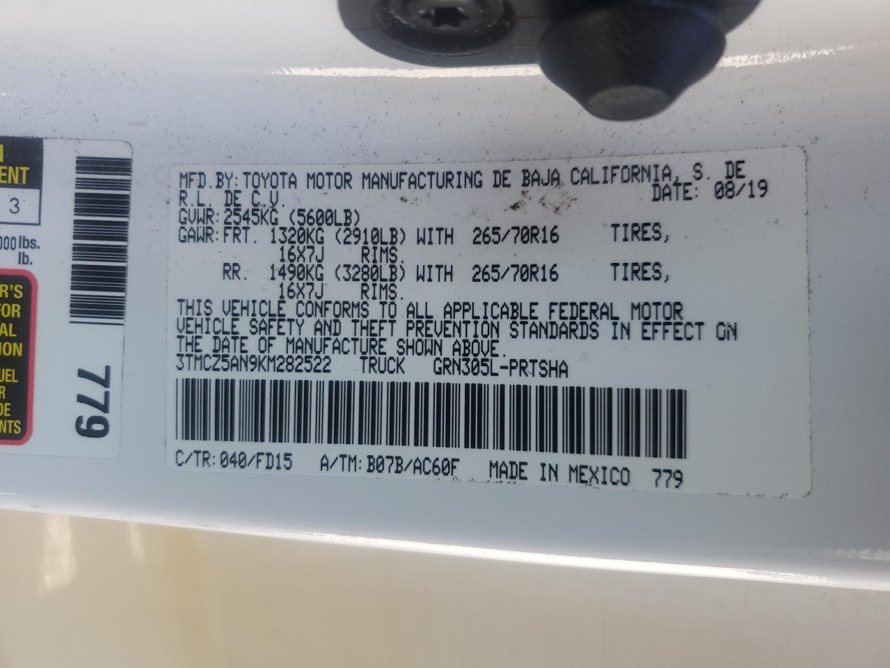 TOYOTA TACOMA DOUBLE CAB