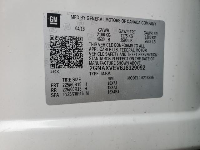 2018 CHEVROLET EQUINOX PR #3290245206