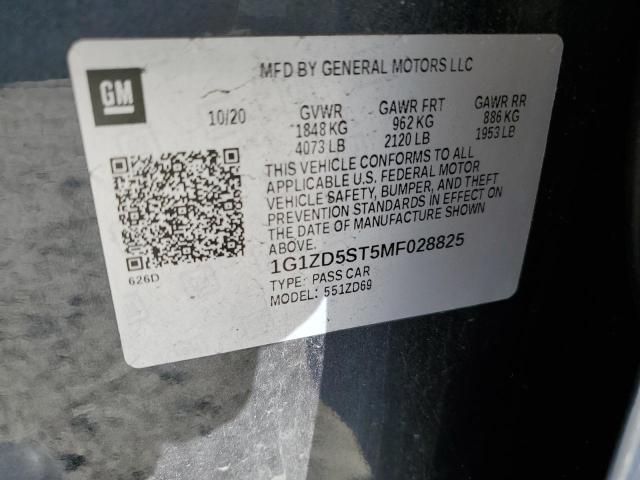 2021 CHEVROLET MALIBU LT - 1G1ZD5ST5MF028825